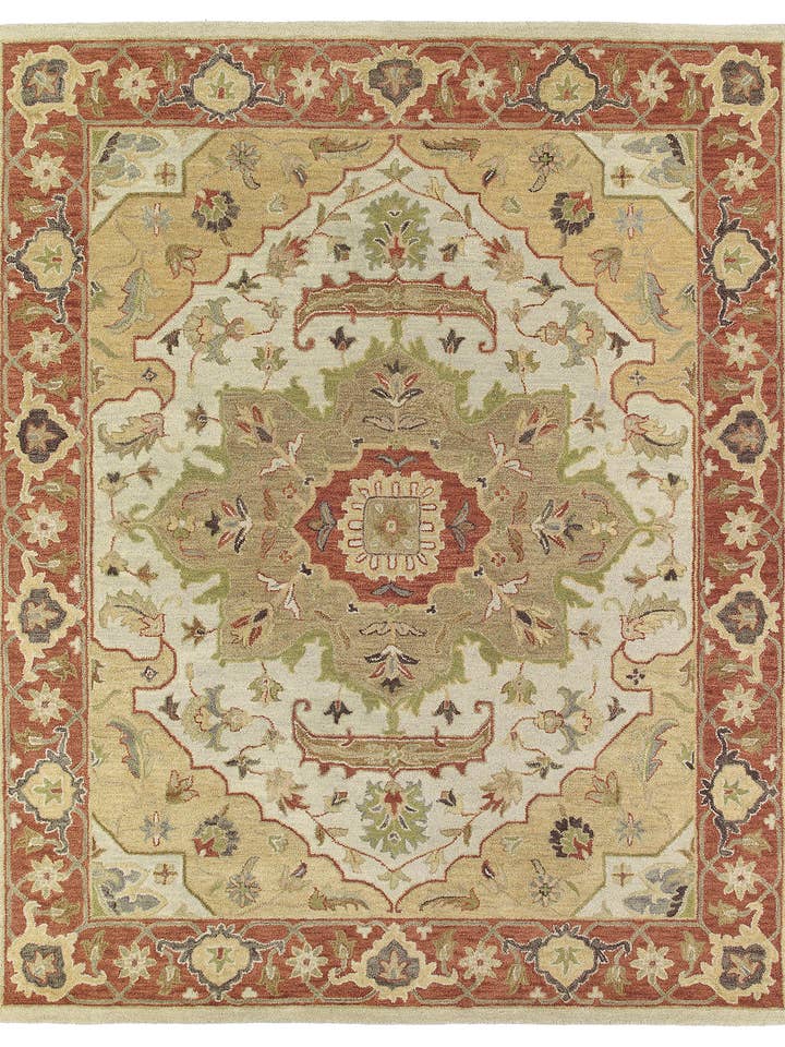 Solomon Collection Gold 5' x 7'9" Rectangle Area Rug for wholesale by contempo fashion