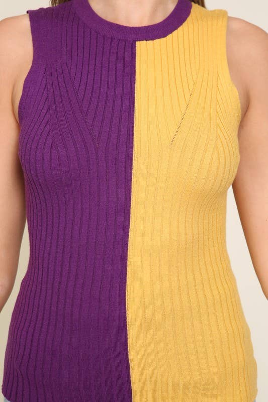 Vanilla Monkey - Wholesale Gebreide top - Dames - Game Day Trui met contrasterende geribbelde bovenkant12