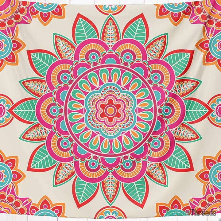 Watermelon Mandala Tapestry for wholesale by Nirvana Threads