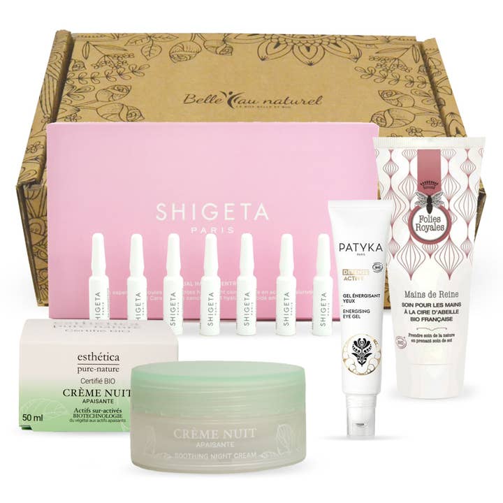 Set of 4 organic and French treatments “Christmas magic” for wholesale by Belle au Naturel