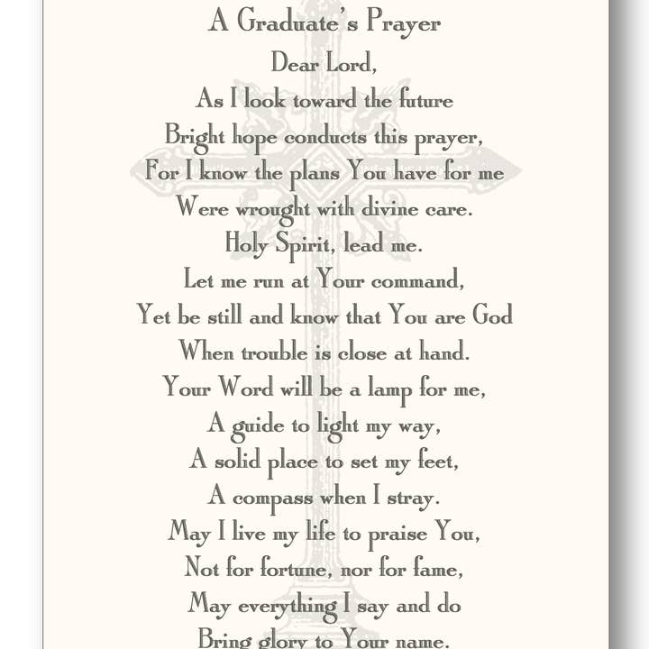 Maison de Papier - Wholesale Religious Card - VEC002030 Graduate Prayer card 1