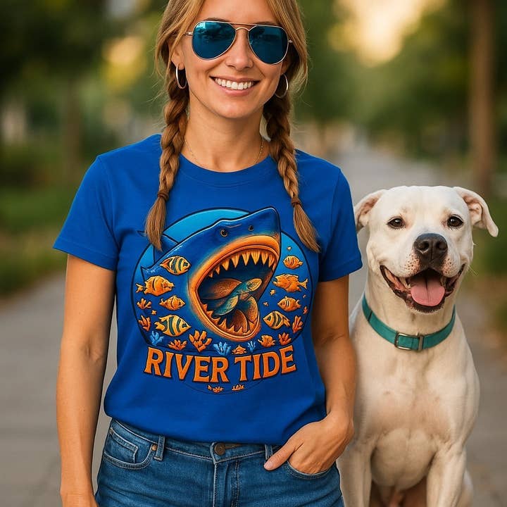 Megalodon T-Shirt für den Großhandel von River Tide Apparel