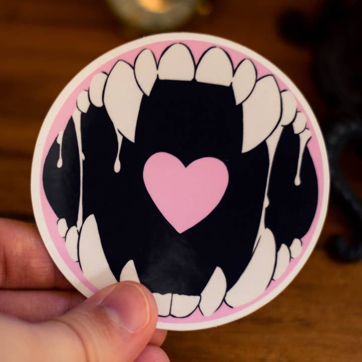 The Winter Den - Wholesale Sticker - Monster Lover Maw round sticker0