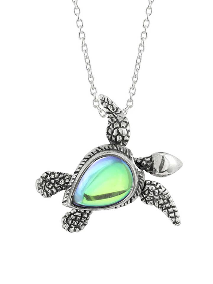 Colgante Sea Turtle SW de plata de ley y cristal para venta al por mayor de LeightWorks