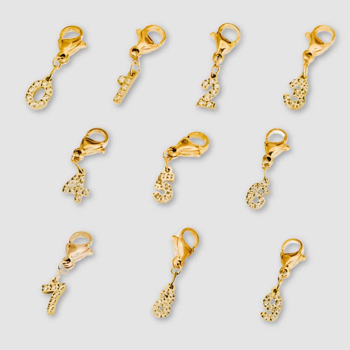 Pretty Simple - Wholesale Individual Charm/Pendant - Number Charm Bar Chanelle Charms - WATERPROOF