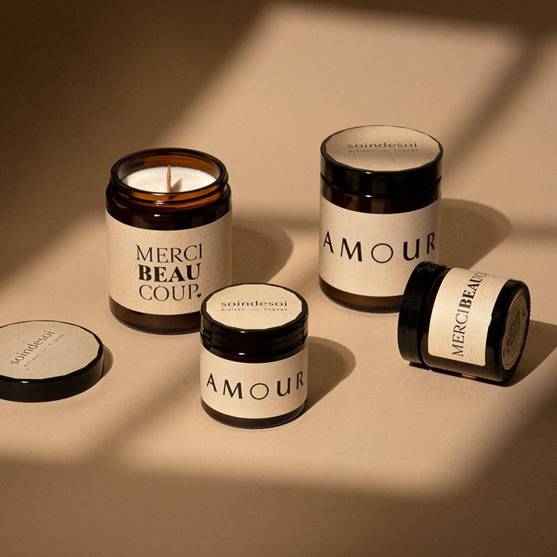 Soin de Soi - Vente Bougie en bocal - Bougie fleur d'oranger Merci Beaucoup2