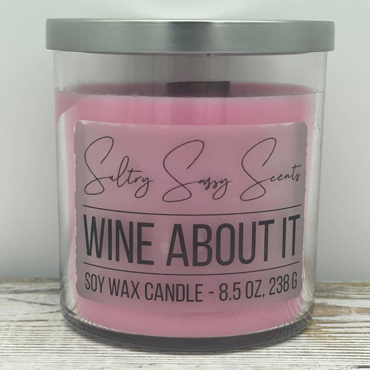 Wine About It - Soy Wax Candle for wholesale by Sultry Sassy Scents