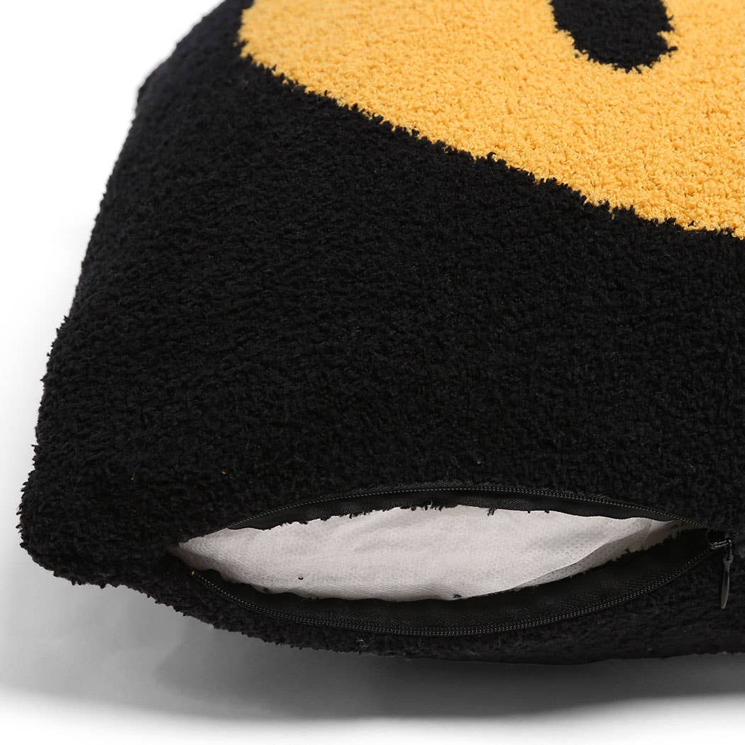 Wholesale Luxury Soft Happy Face Print Cushion Cover for your store Faire