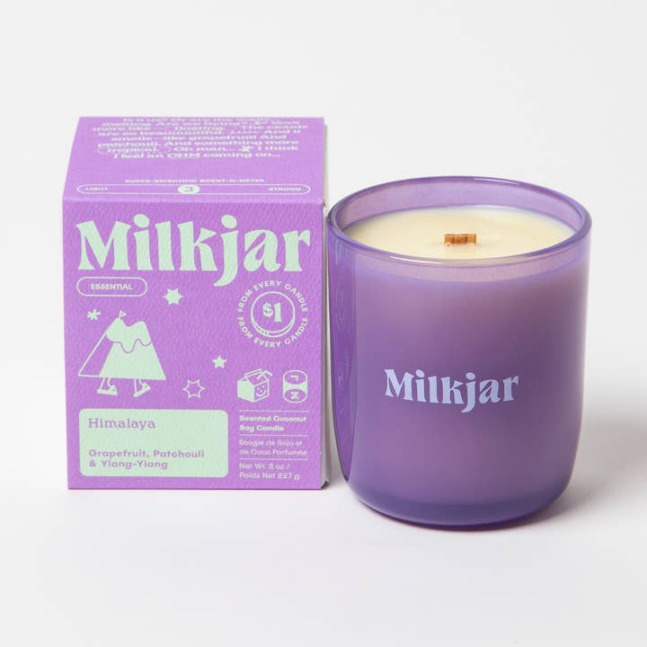 Himalaya - Essential Oil Coconut Soy 8oz Candle for wholesale by Milk Jar Candle Co.