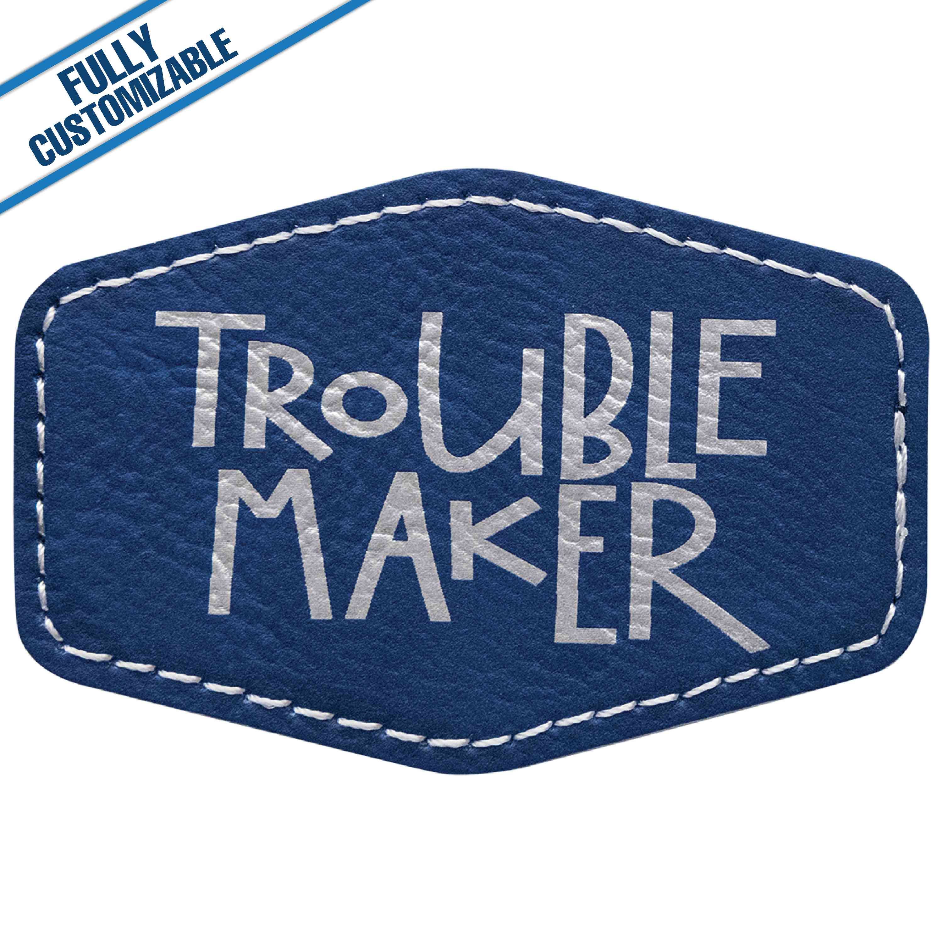 GiftWorksPlus - Wholesale Patch - Engraved Leatherette Hexagon Patch - Fully Customizable22