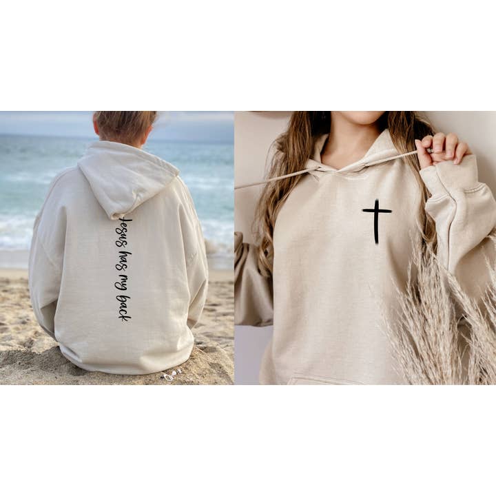 Jesus Has My Back Hoodie for wholesale by MidWest Tees