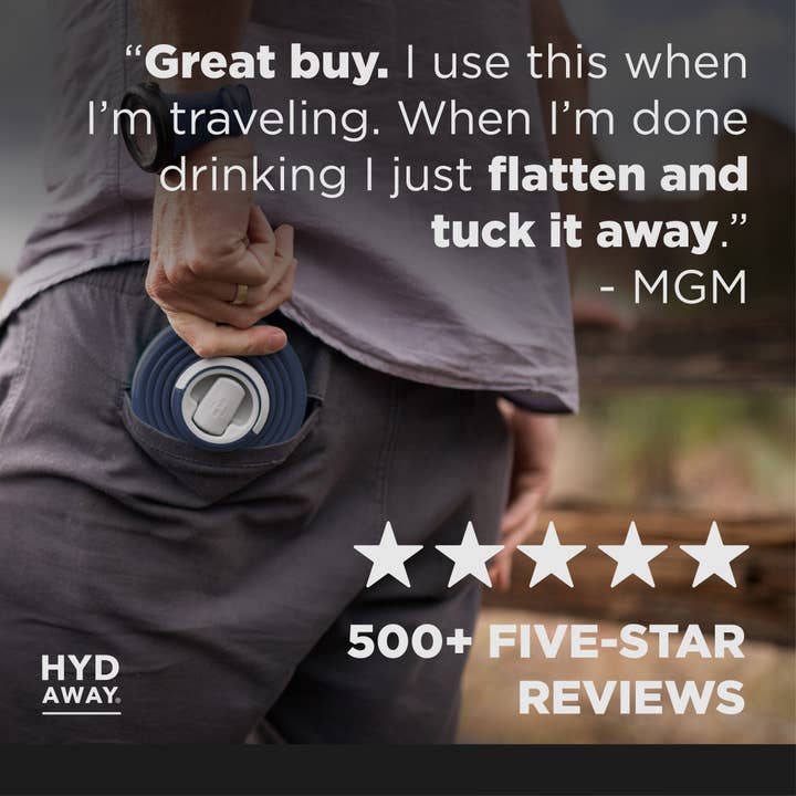 HYDAWAY – Großhandel Trinkflaschen – Zusammenklappbare Wasserflasche | 25oz46