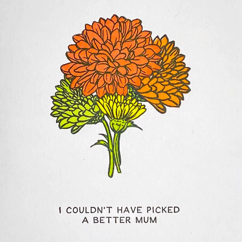Quick Brown Fox Letterpress – Großhandel Muttertagskarten – Witzige Muttertagskarte „Best Mum“ von Letterpress2