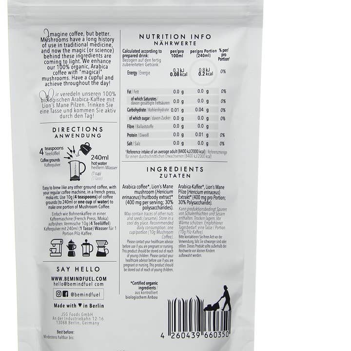Mindfuel - Wholesale Ground Coffee - Mushroom Coffee - Focus