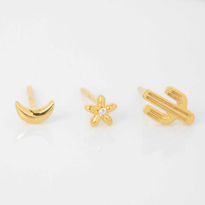 Arizona Skies Stud Earrings | Set of 3 for wholesale by Silla