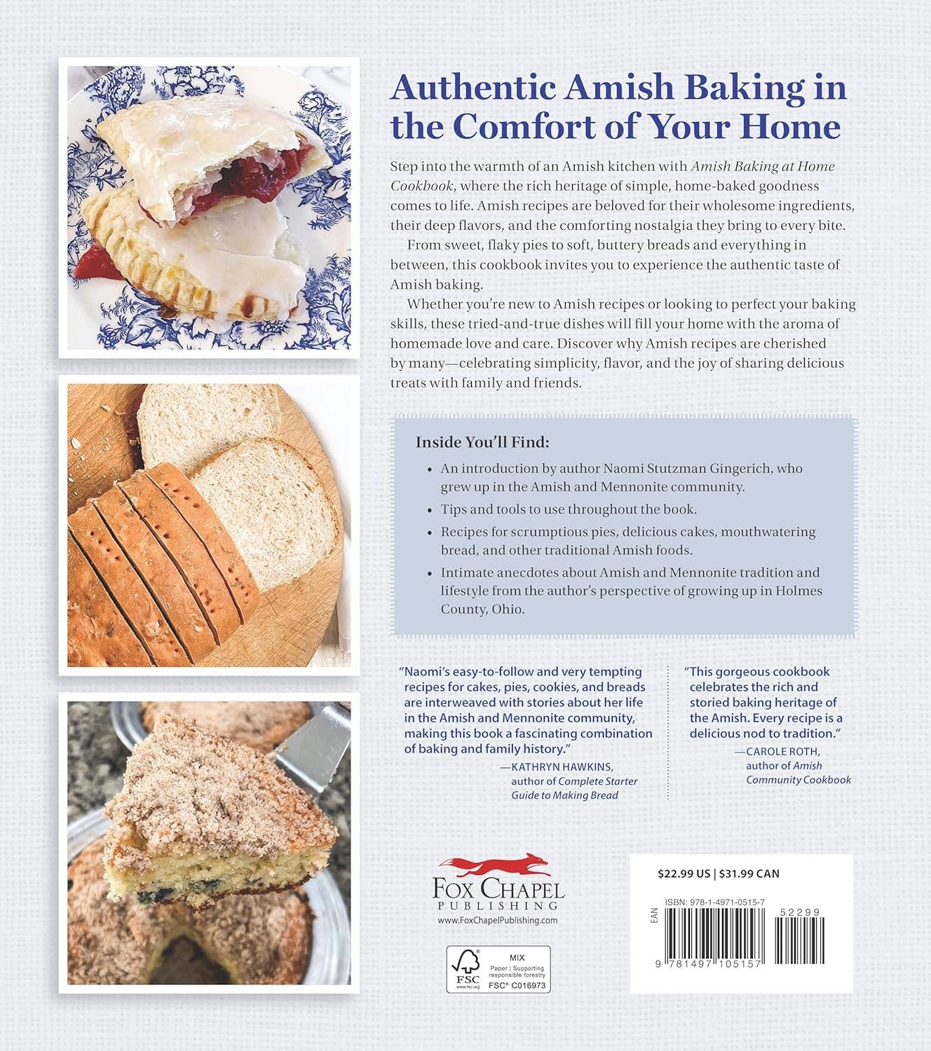 Fox Chapel Publishing - Wholesale Baking & Dessert Book - Amish Baking at Home Cookbook - Recipes From My Heritage1
