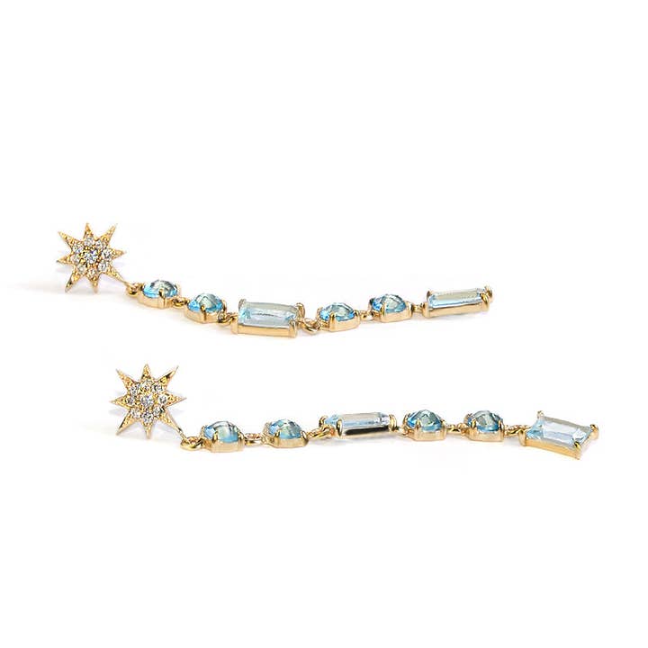 ANZIE - Wholesale Dangle Earrings - Aztec North Star Linear Baguette Earrings2