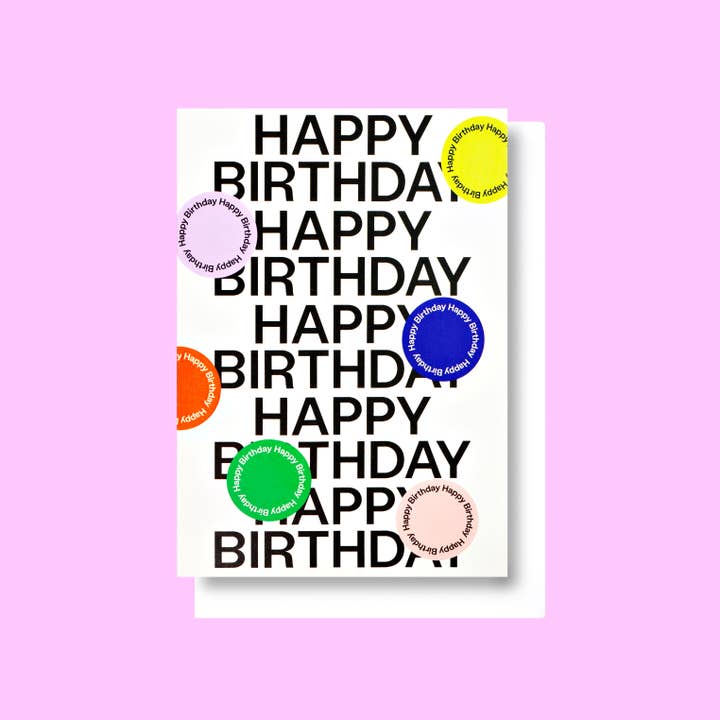 Sticker Birthday Card for wholesale by Good Thanks Paper