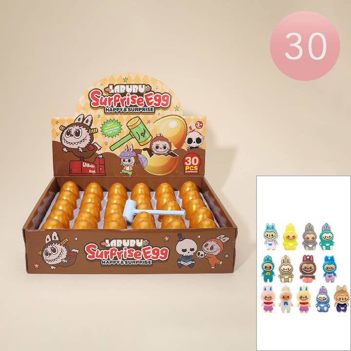 30PCS - Monster Bunny Mini Figure Surprise Egg Toys for wholesale by Sensibling Corp.
