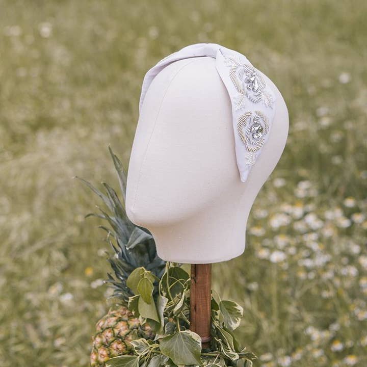 White Gold Monsoon Headband for wholesale by ACUS