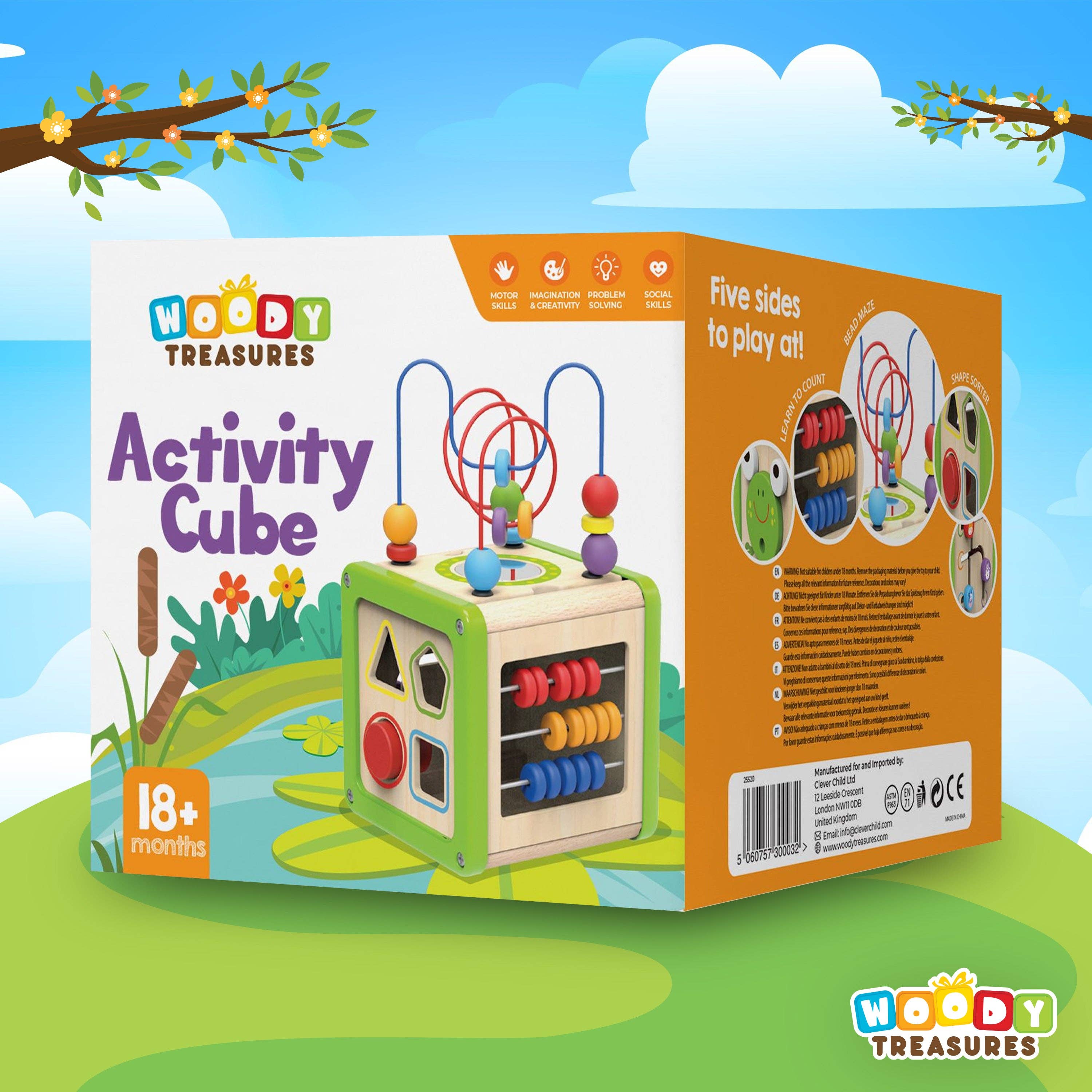 Woody Treasures - Wholesale Wood Toy - Kids - Wooden Activity Cube6