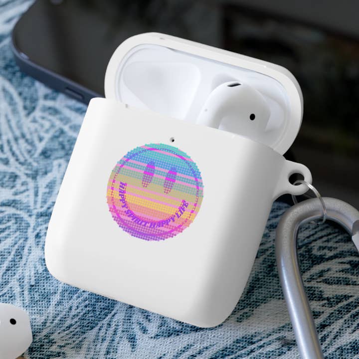 Happy Spirit Happy Life AirPods och AirPods Pro fodral, AirPods och AirPods Pro-fodral, VSCO-flicka, Smiley Happy Life Protect för wholesale av Happy Life Stuff