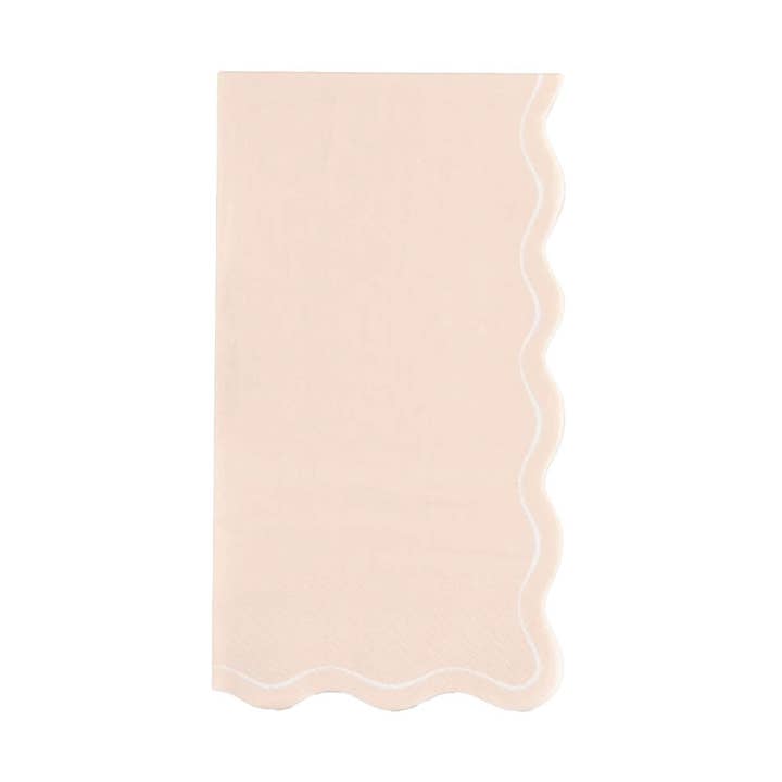 Gatherings by Curated Paperie - Wholesale Disposable napkin - MCL25-GT22-Pink Scallop Guest Towels0