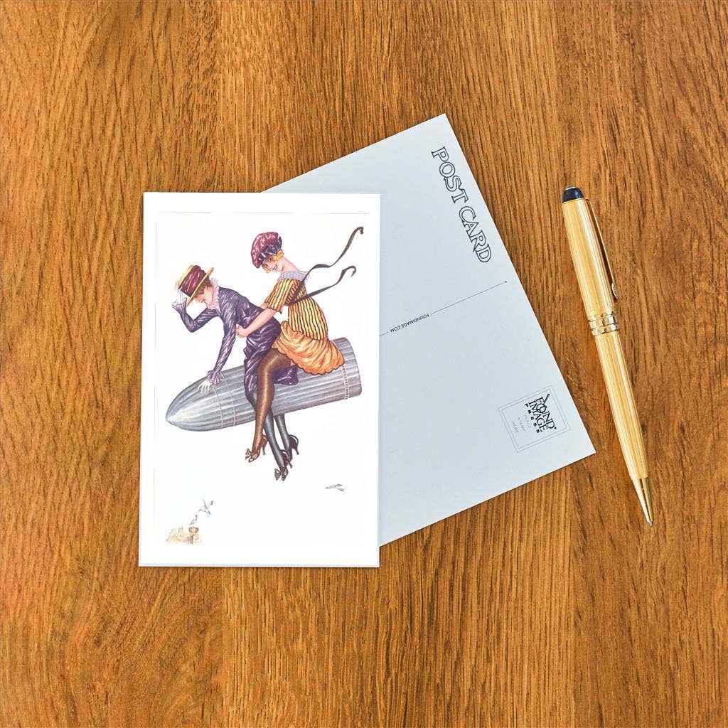 Found Image Press - Wholesale Ansichtkaart - Ansichtkaart GY-249 Fun House, Daar blaast ze1