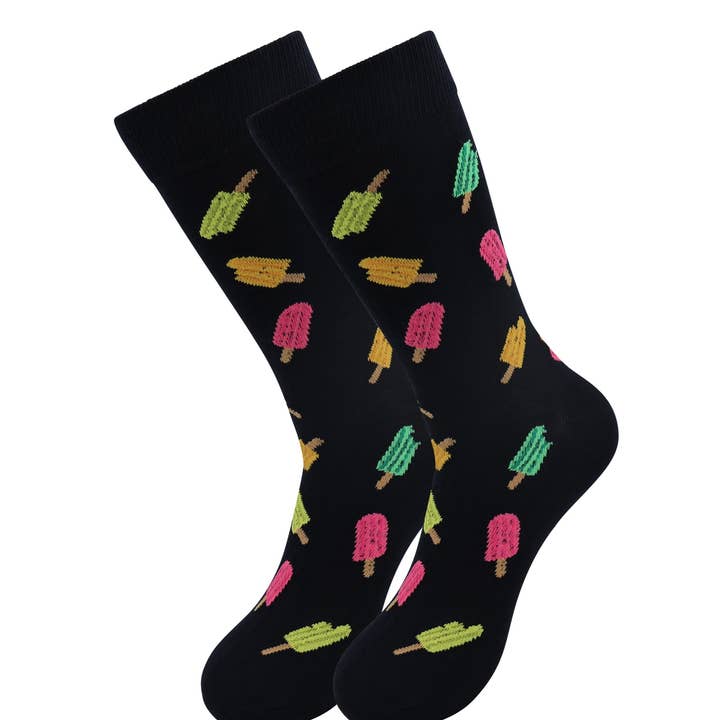 Real Sic - Vente Chaussettes – unisexe - Fast Food - Chaussettes en coton Burger, Biscuits, Chips, Crème glacée