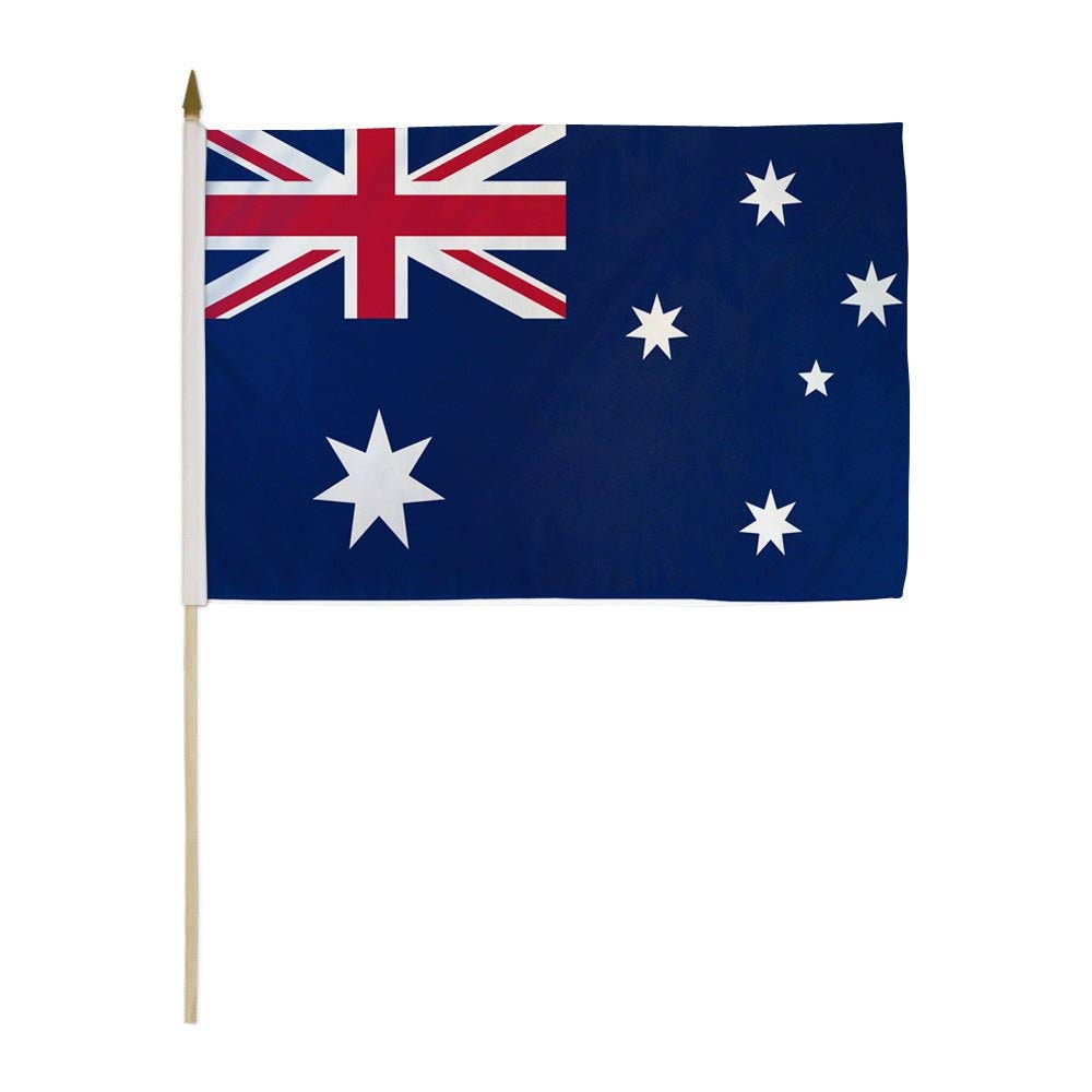 Flags Importer - Wholesale Flag - Australia 12x18in Stick Flag0