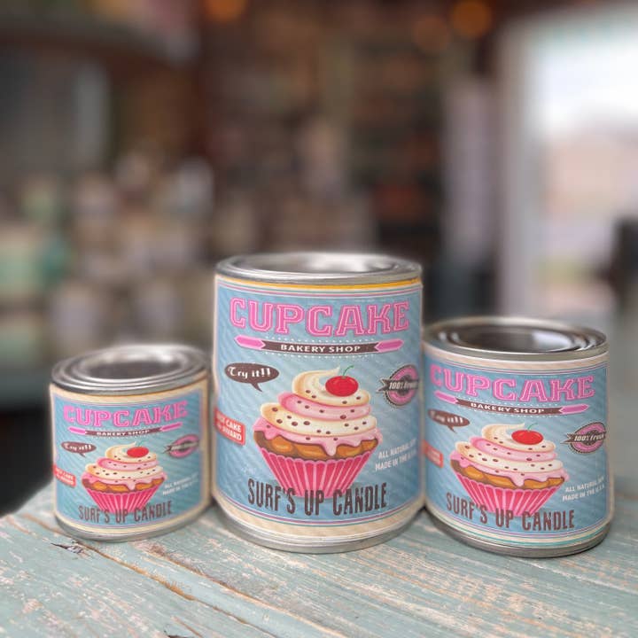 Cupcake Paint Can Candle - Vintage Collection for wholesale by Surfs Up Candle