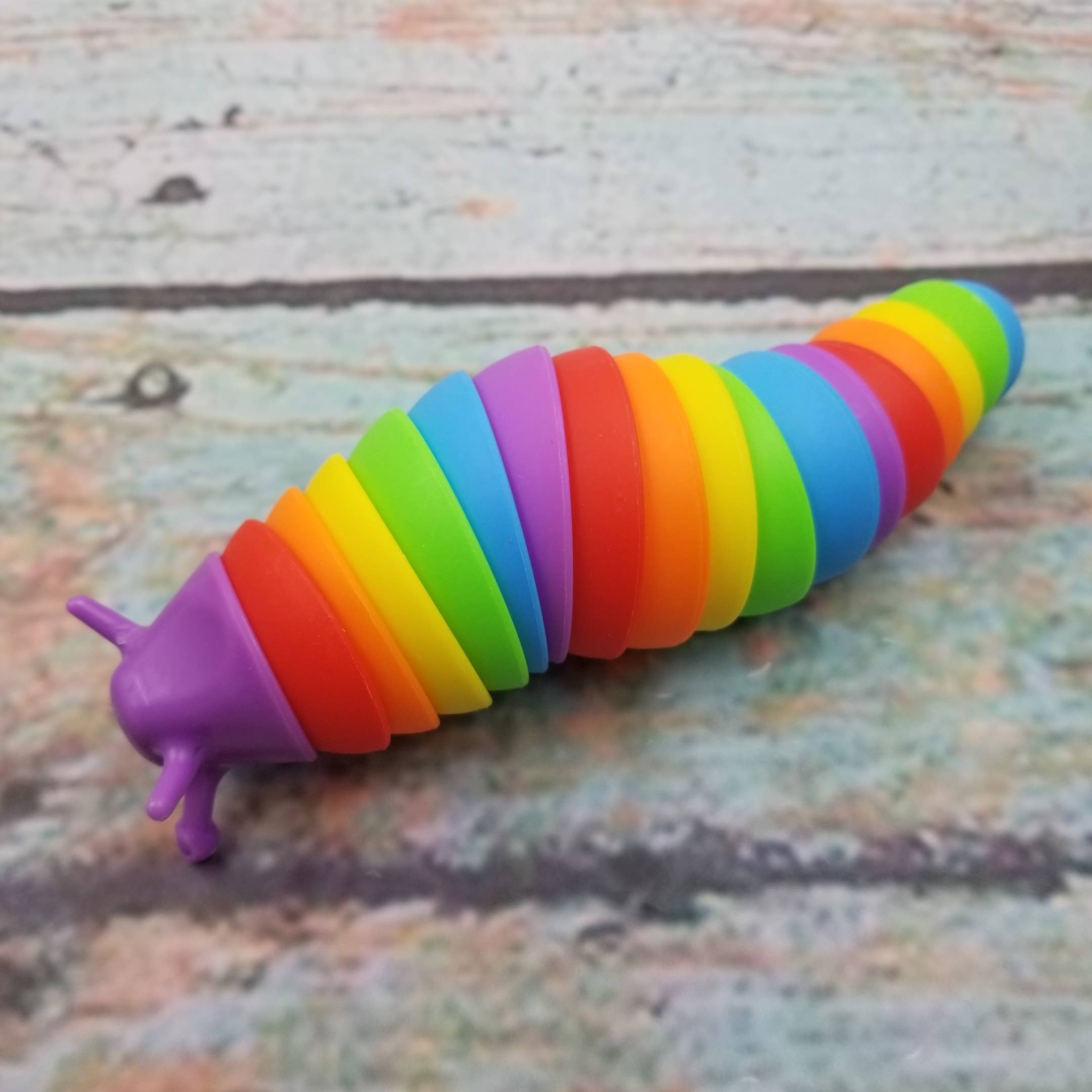 MIAS SHOP - Wholesale Fidget Toy - Kids - Rainbow Sensory Fidget StressRelief Slug Toy1