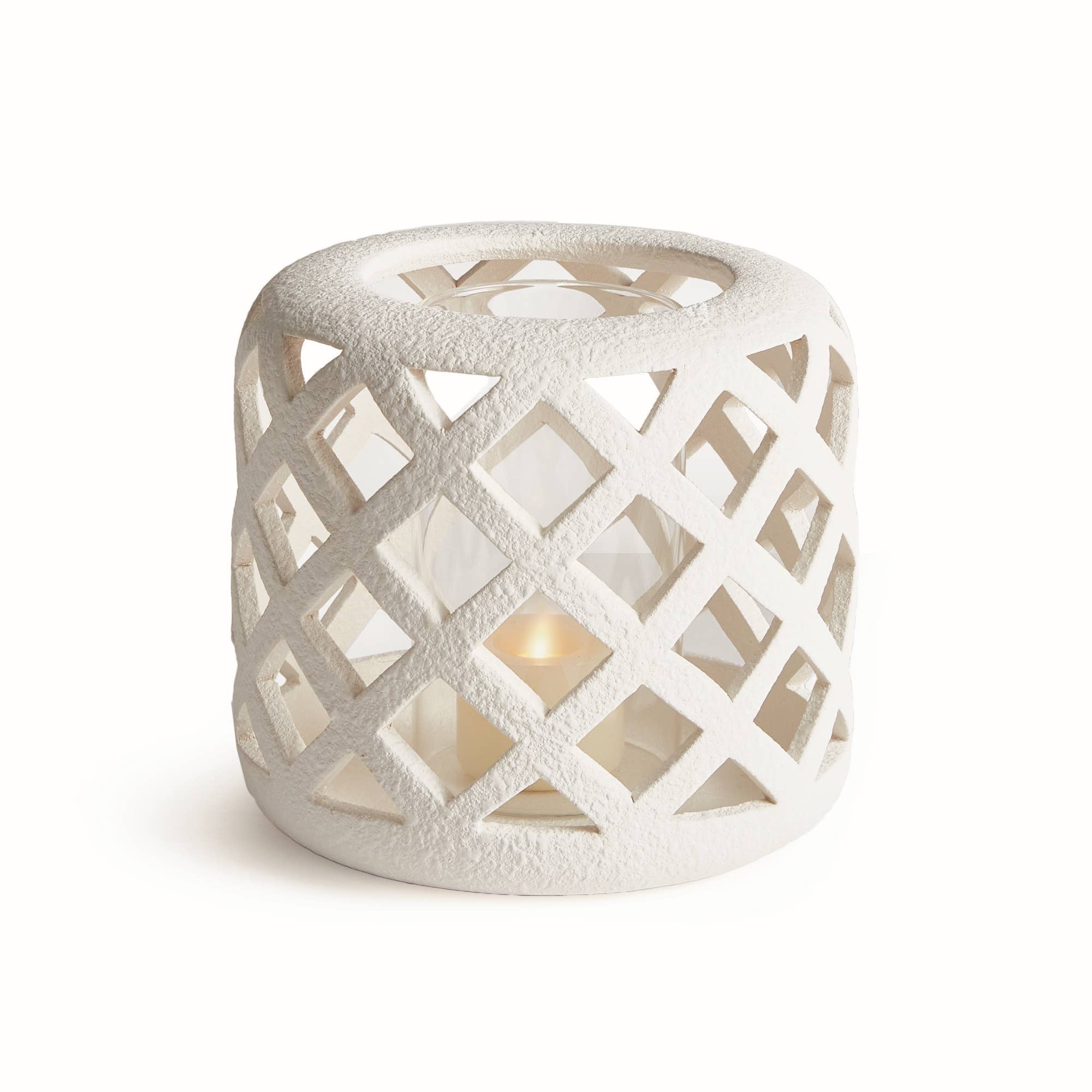 Napa Home & Garden - Wholesale Candle Holder - Lucca Hurricane Small, White0