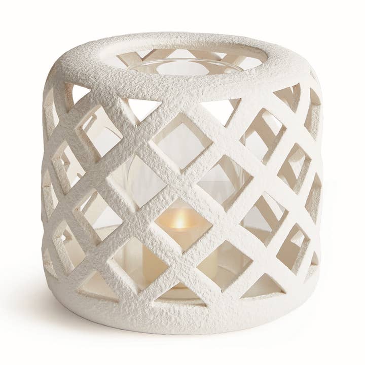 Napa Home & Garden - Wholesale Candle Holder - Lucca Hurricane Small, White0