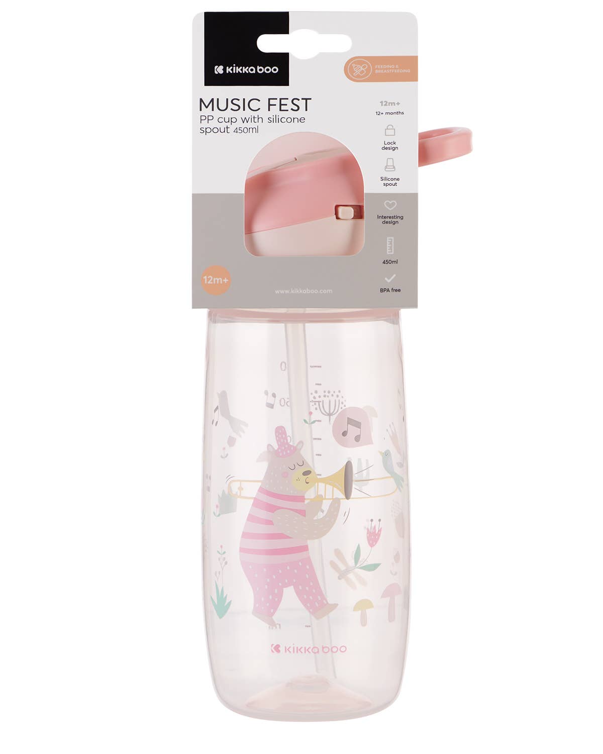 Kika Group Ltd. - Wholesale Water Bottle - PP Cup With Silicone Spout 450ml Music Fest6