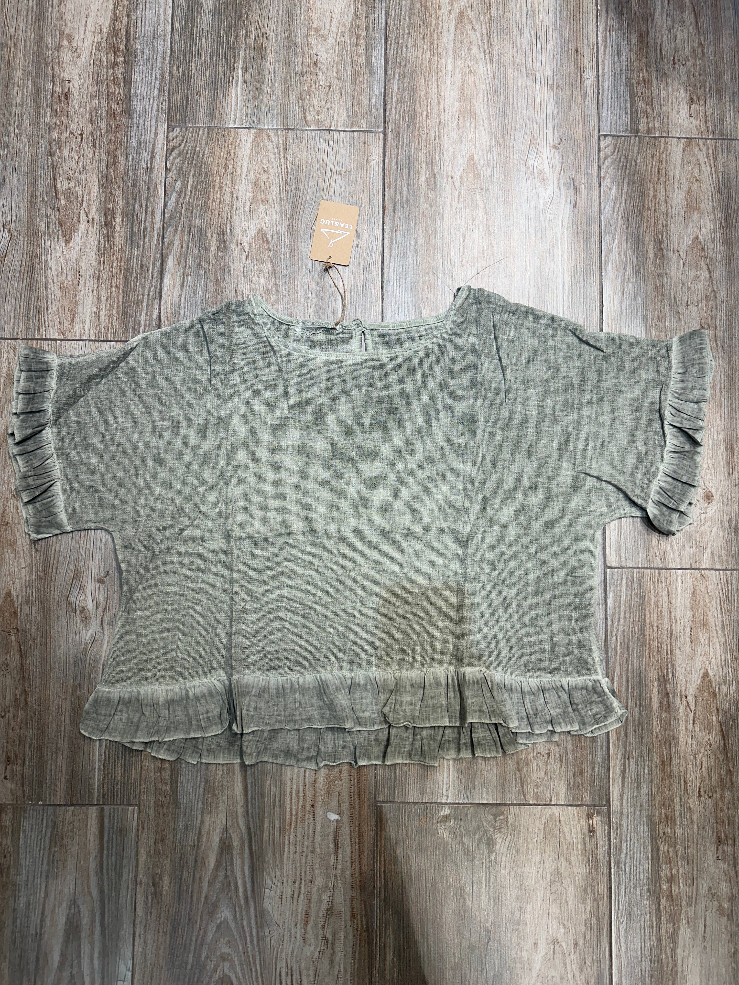 LÉA & LUC - Wholesale Blouse - Women's - Plain blouse in 50% Linen and 50% Cotton REF. 874735