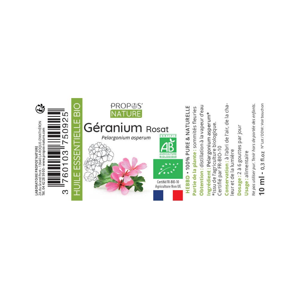 Propos'Nature – wholesale Eterisk olja – Eterisk olja av ekologisk rosengeranium 10 ml7