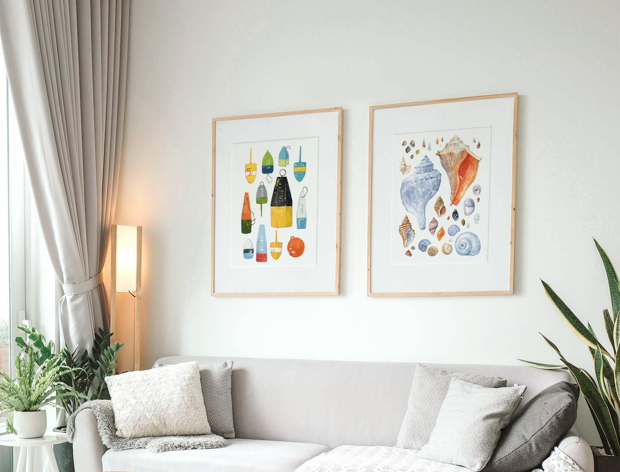 Studio Tuesday – wholesale Konsttryck – Hummer Bojar akvarellmålning, Färgglada Nautisk Tryck3