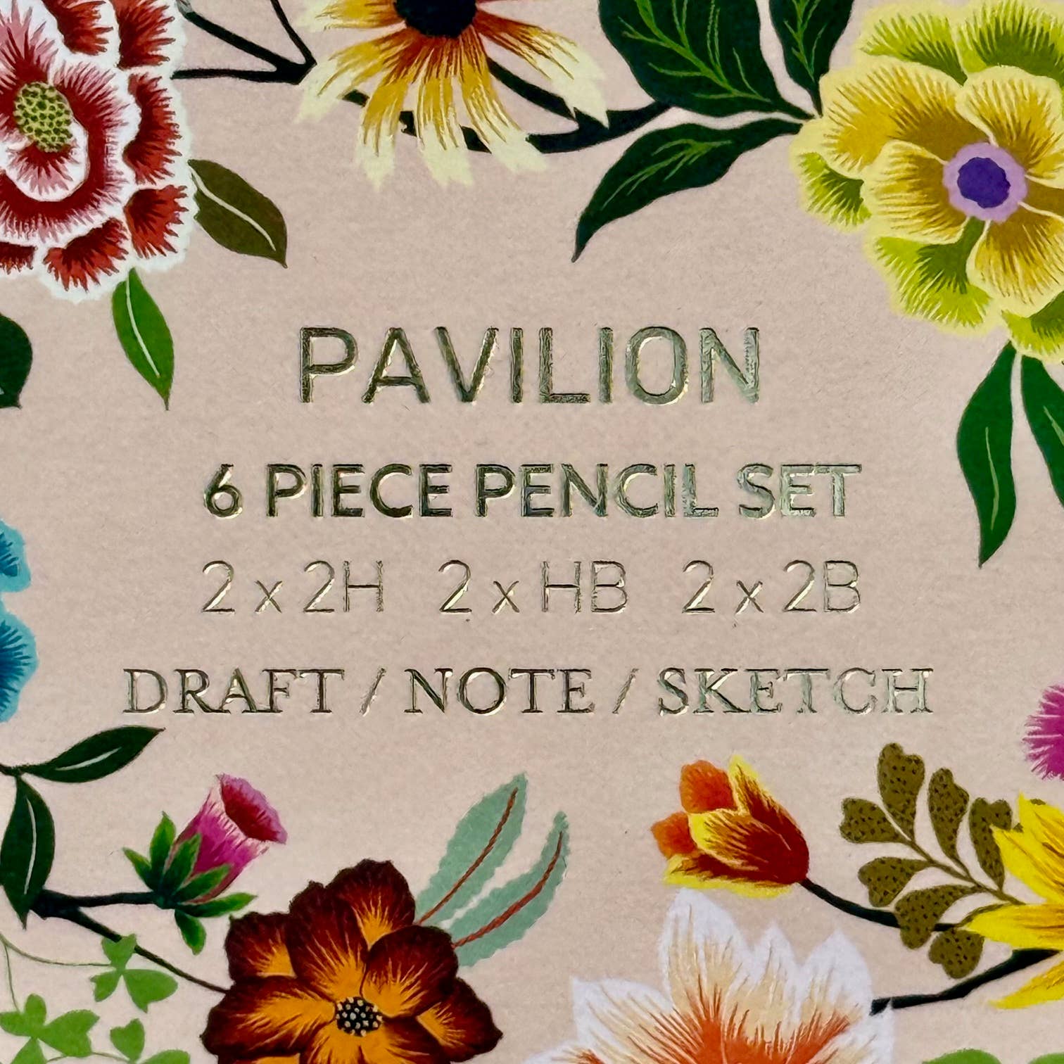 Pavilion - Wholesale Pencil - Botanical Floral Flower Tree Of Life - 6 Piece Pencil Set5