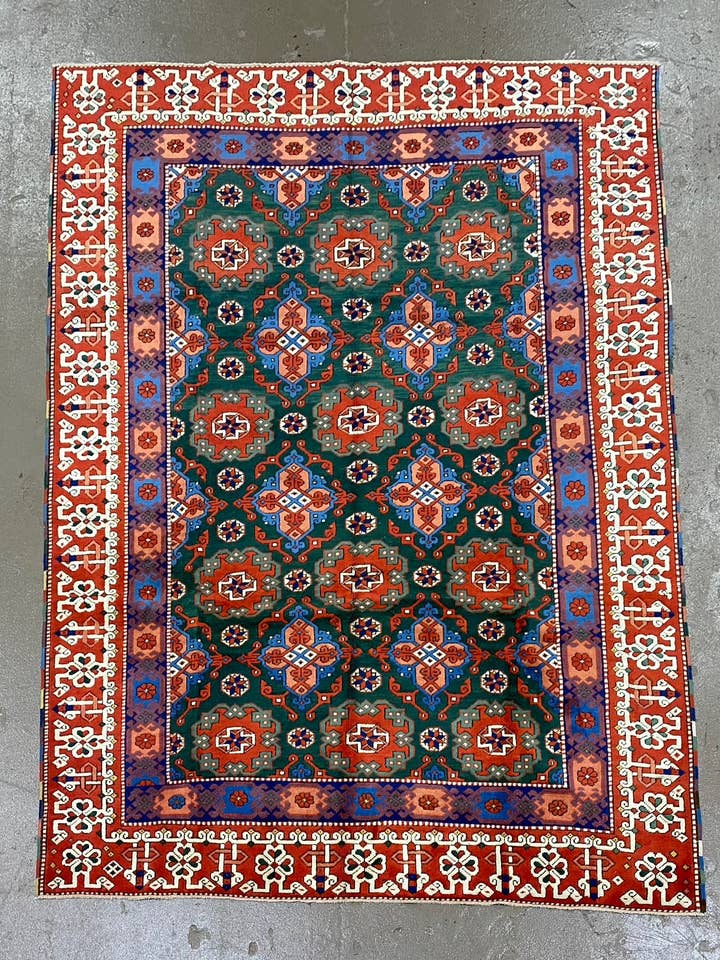 Alfombra Vintage Turca de Konya | 7.4 x 10.3 para venta al por mayor de Vintage Loomz