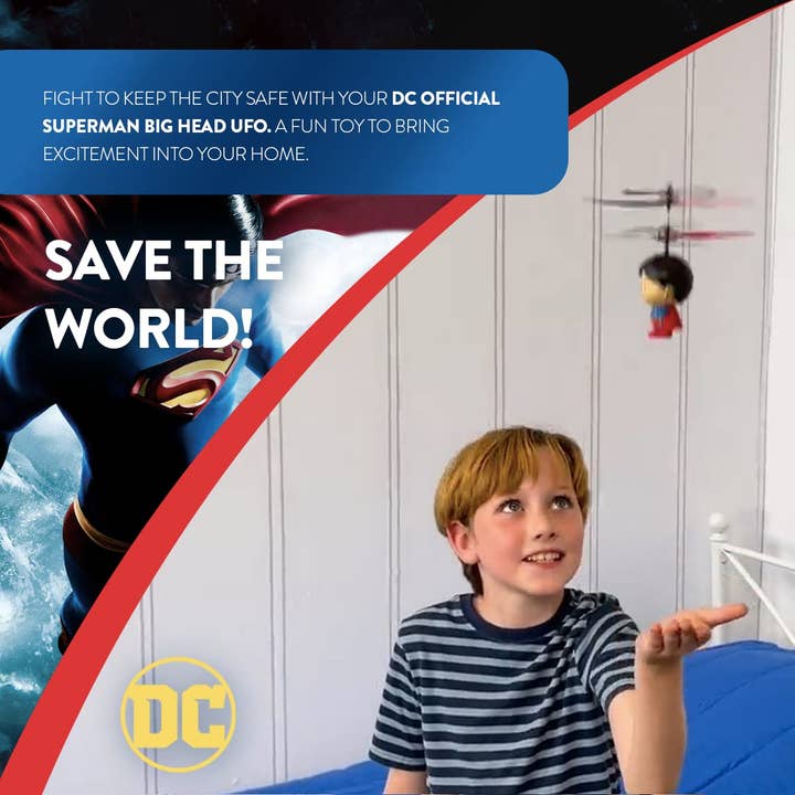 World Tech Toys - Wholesale Toy Plane - Kids - DC Superman 3.5 Inch Flying Character UFO Helicopter4