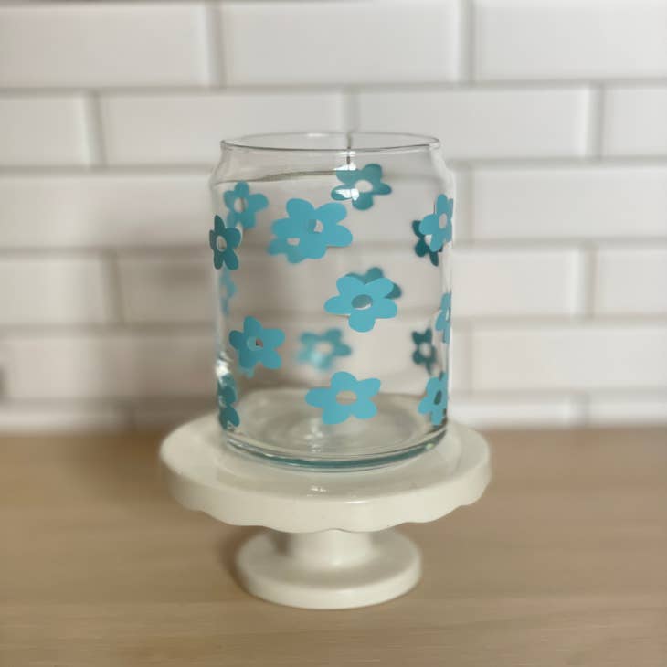 Daisy Glass Cup Daisy Can Glass Retro Glass Glass Coffee Cup Beer Can Glass  Iced Coffee Glass Glass Cup Cute Glass Cup 