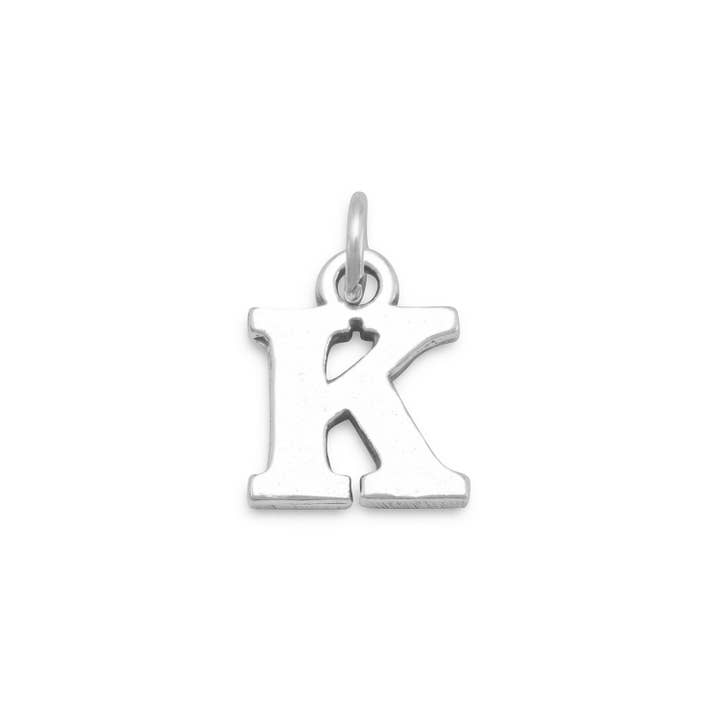 Silver Stars Collection - Venta al por mayor Abalorios/colgantes individuales - Colgante con letras del alfabeto griego - Kappa