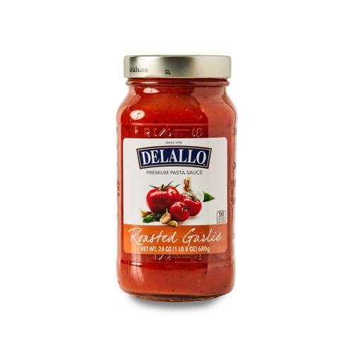 Delallo - Vente Sauces pour pâtes - Sauce Tomate à l'Ail Rôti en Bocal (Carré)