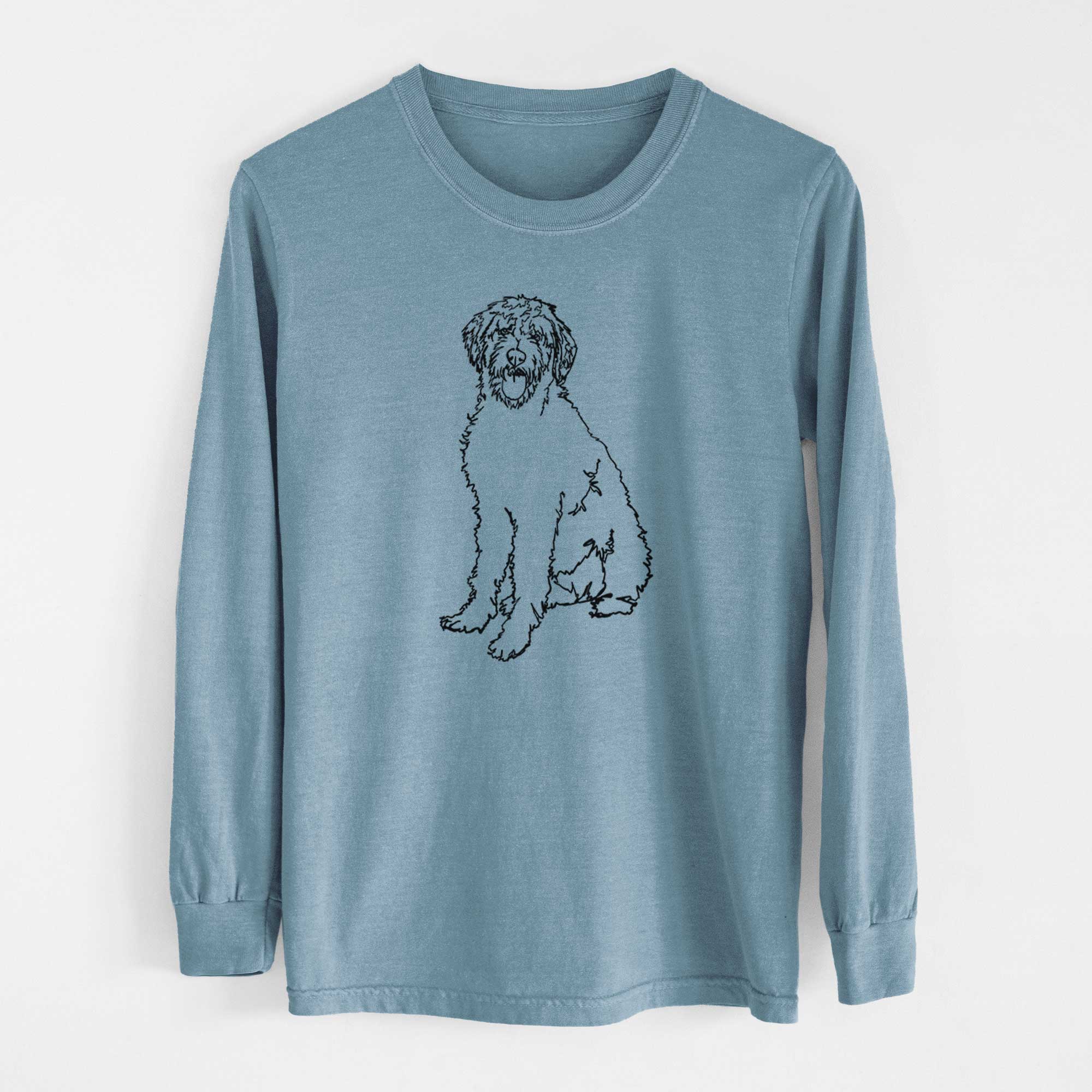 Grey Doodled Labradoodle - Heavyweight 100% Cotton Long Sleeve for wholesale on Faire0