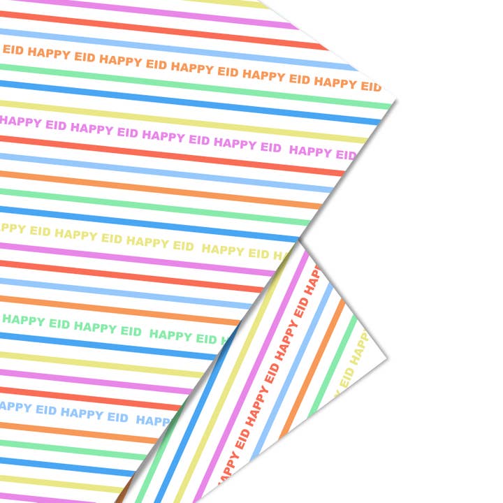 Eid Multi stripe wrapping paper for wholesale by Studio Saba