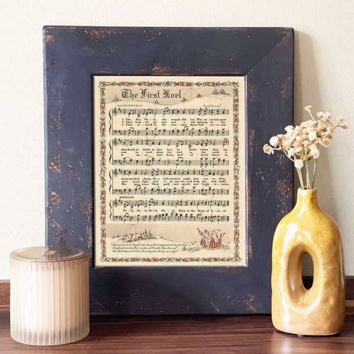 The First Noel Song - Vintage Christmas Carol Picture for wholesale by Swinford Designs