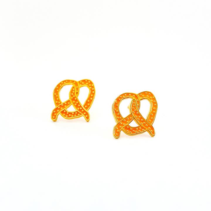 Pretzel Enamel Earrings for wholesale by Jenny Lemons