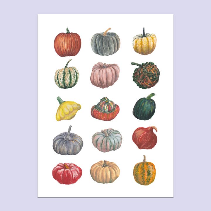 Pumpkin A4 Print for wholesale by Lucy Locks Art