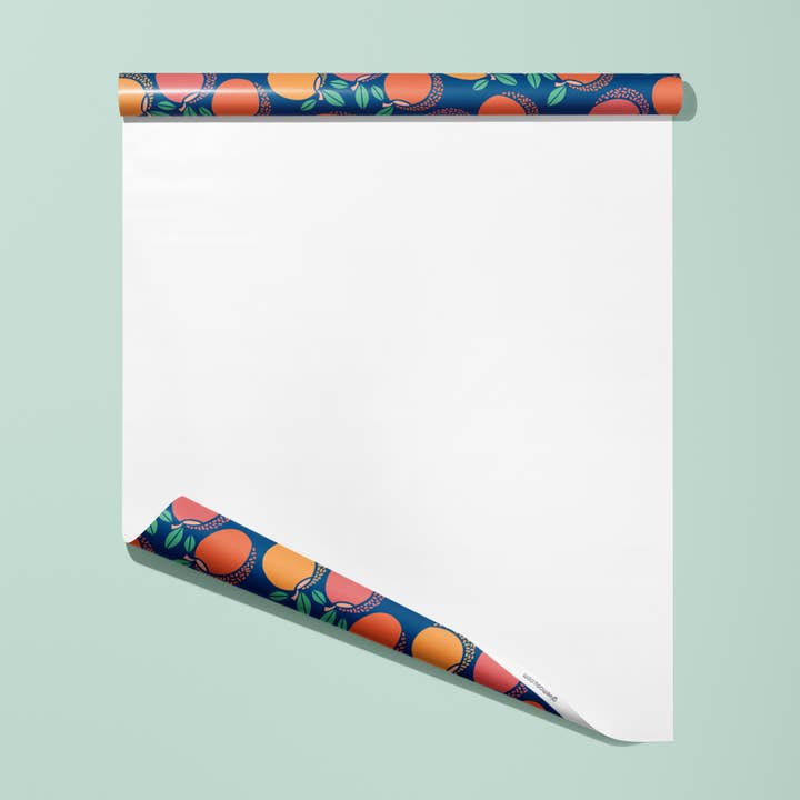 MASU - Wholesale Flat Wrap - Peach Party Fruit Recycled Wrapping Paper Sheet5
